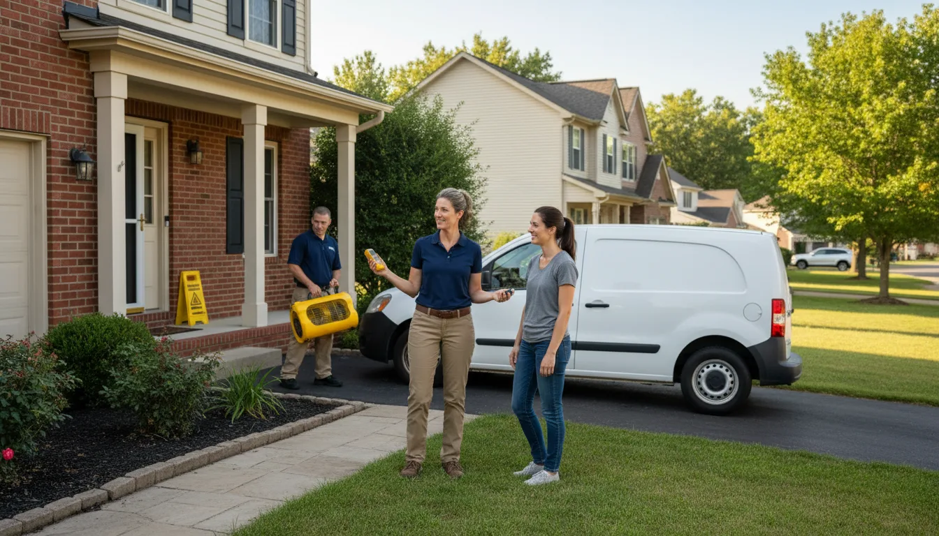 Residential water damage restoration in Potter, NE